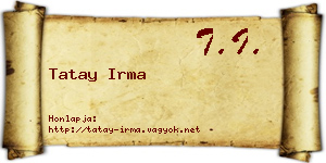 Tatay Irma névjegykártya