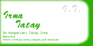 irma tatay business card